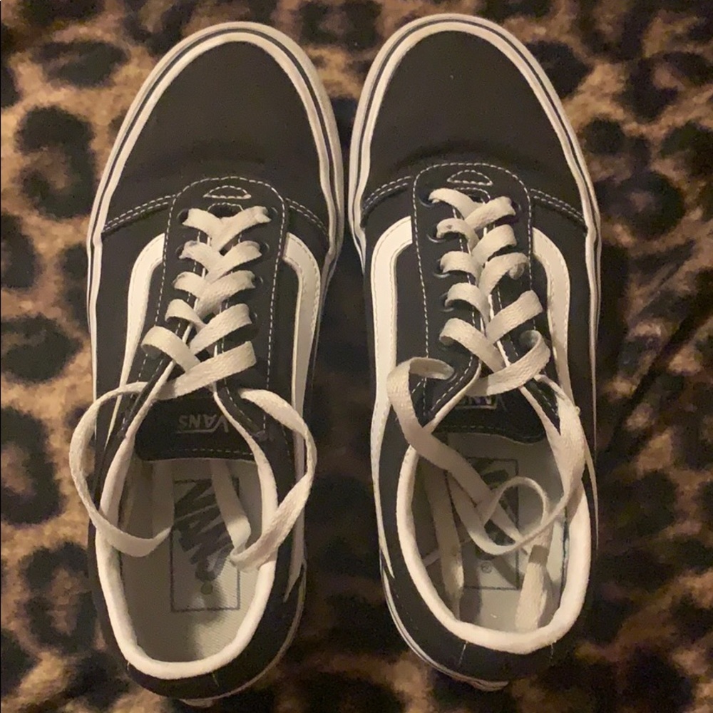 Platform black vans. Canvas